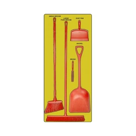 Accuform DRY ZONE STOREBOARDS MAXDUTY PSB612YLRD PSB612YLRD